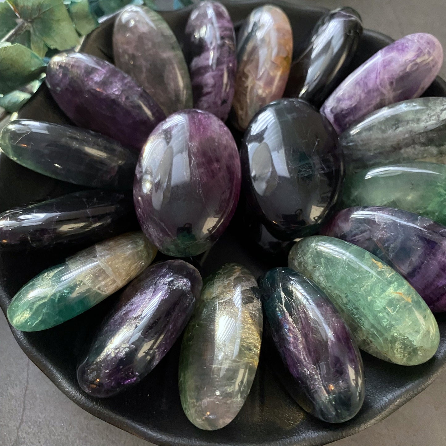 Rainbow Fluorite Palm Stone