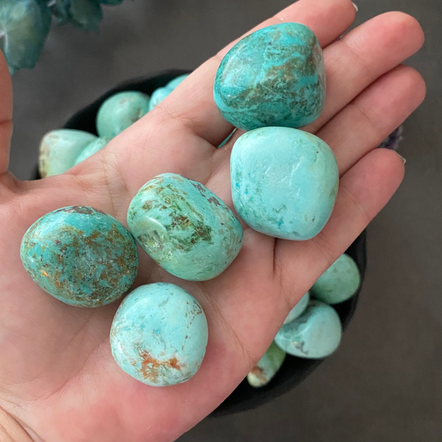 Peruvian Turquoise Tumbled Stones