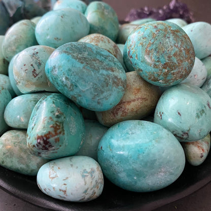 Peruvian Turquoise Tumbled Stones