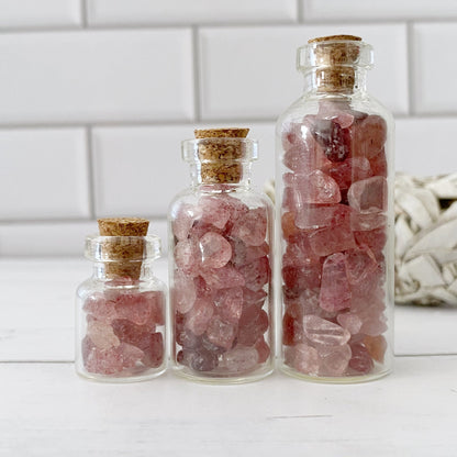 Strawberry Quartz Crystal Chips