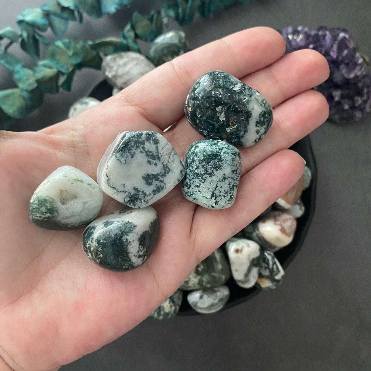 Tree Agate Tumbled Stones