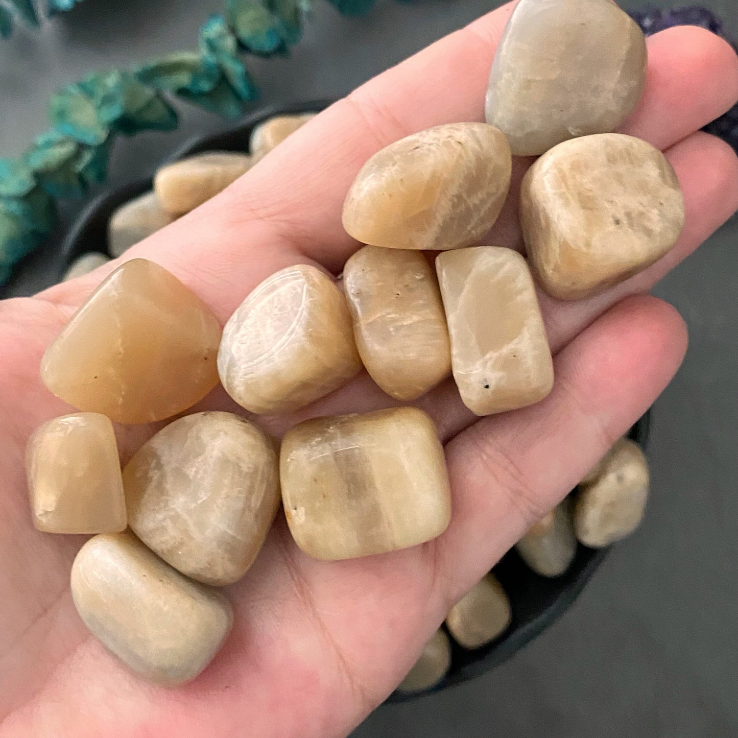 Multi Moonstone Tumbled Stones