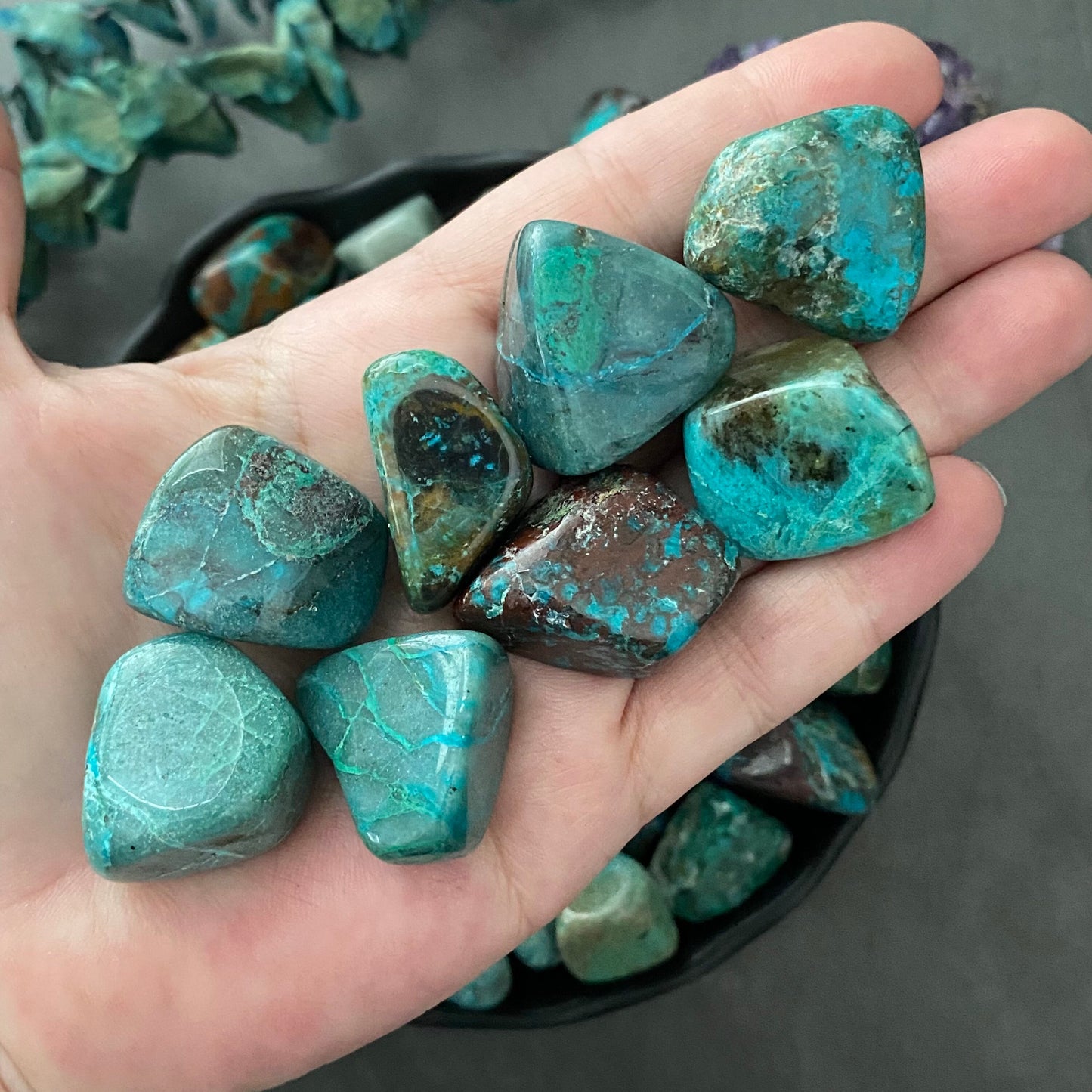 Chrysocolla Tumbled Stones