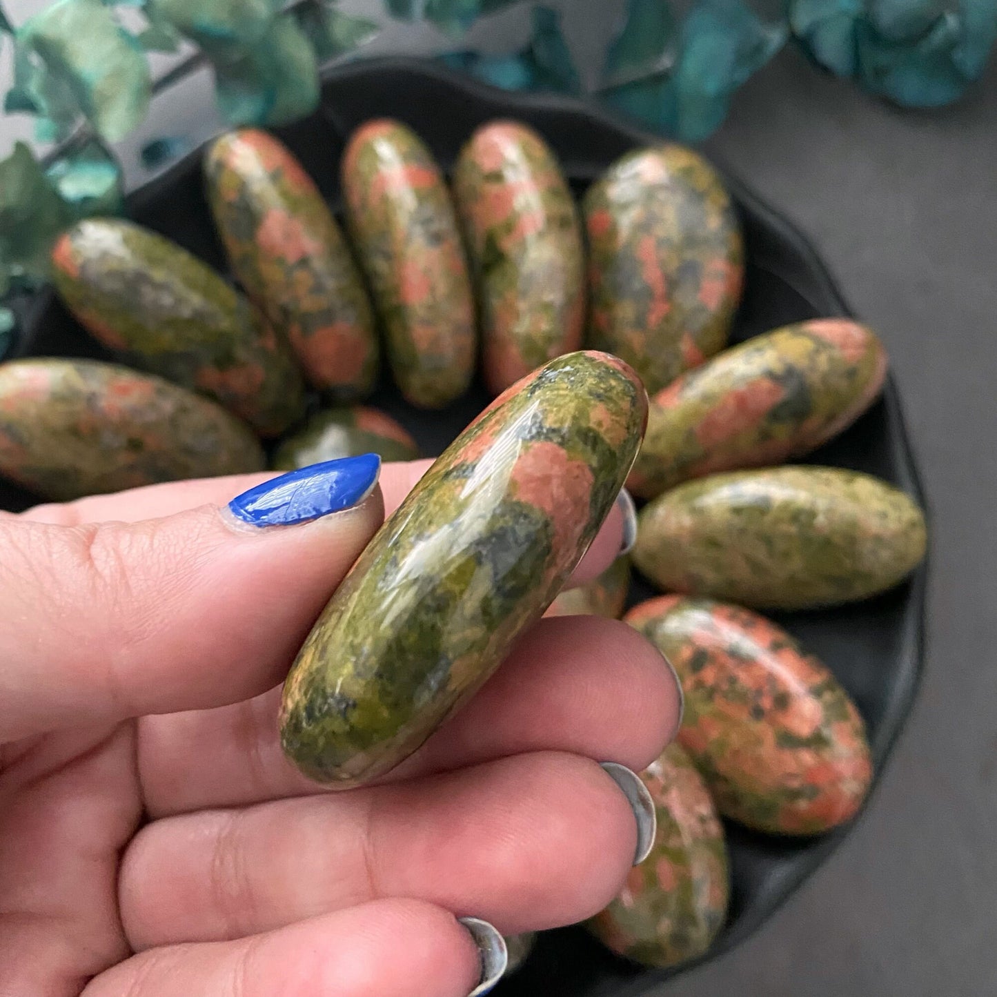 Unakite Palm Stone