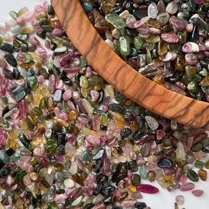 Rainbow Tourmaline Crystal Chips