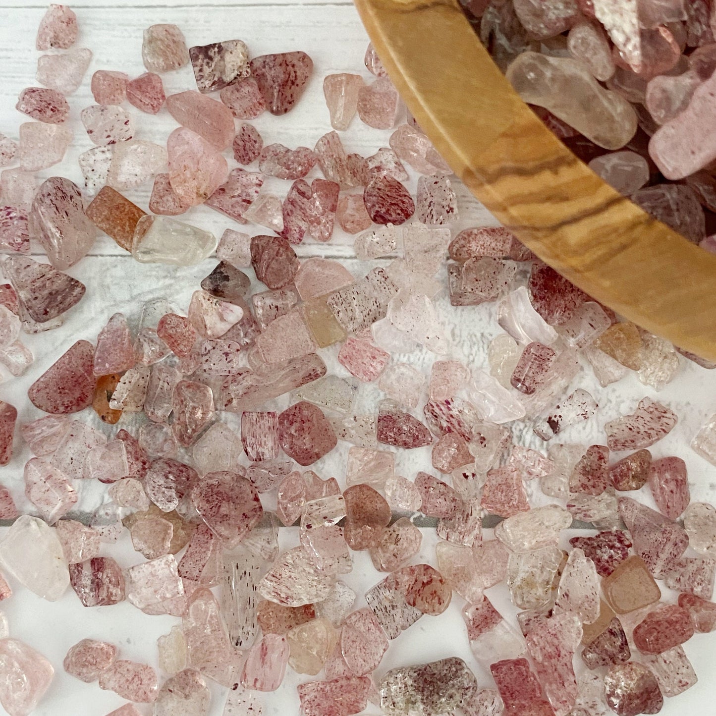 Strawberry Quartz Crystal Chips