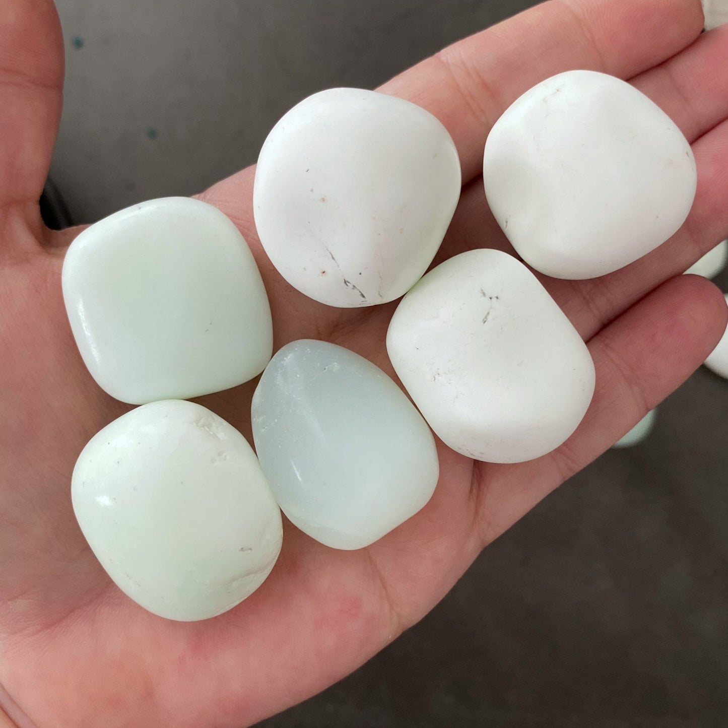 White Jade Tumbled Stones