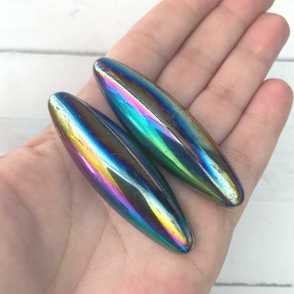 Rainbow Hematite Elliptical Zingers