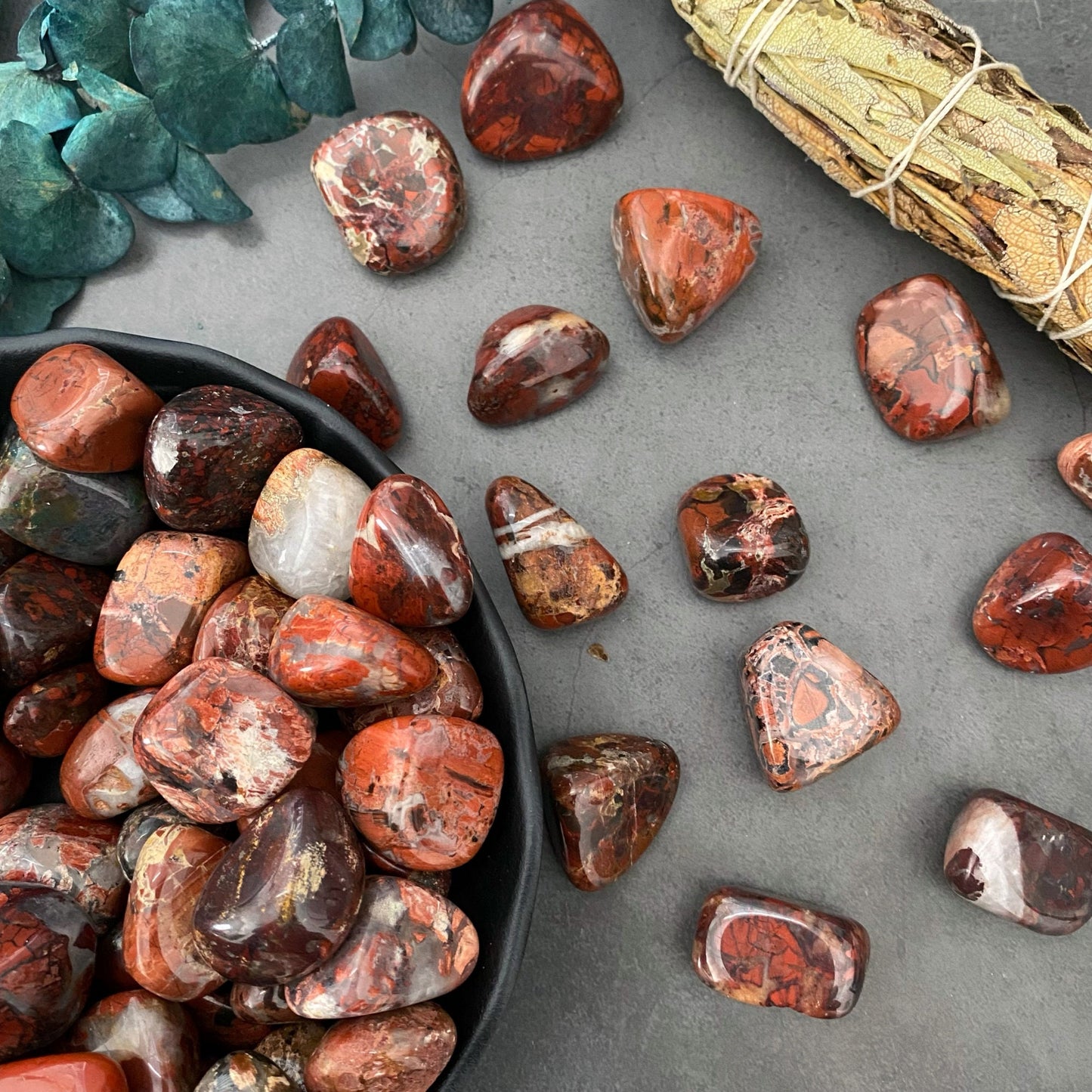 Brecciated Jasper Tumbled Stones