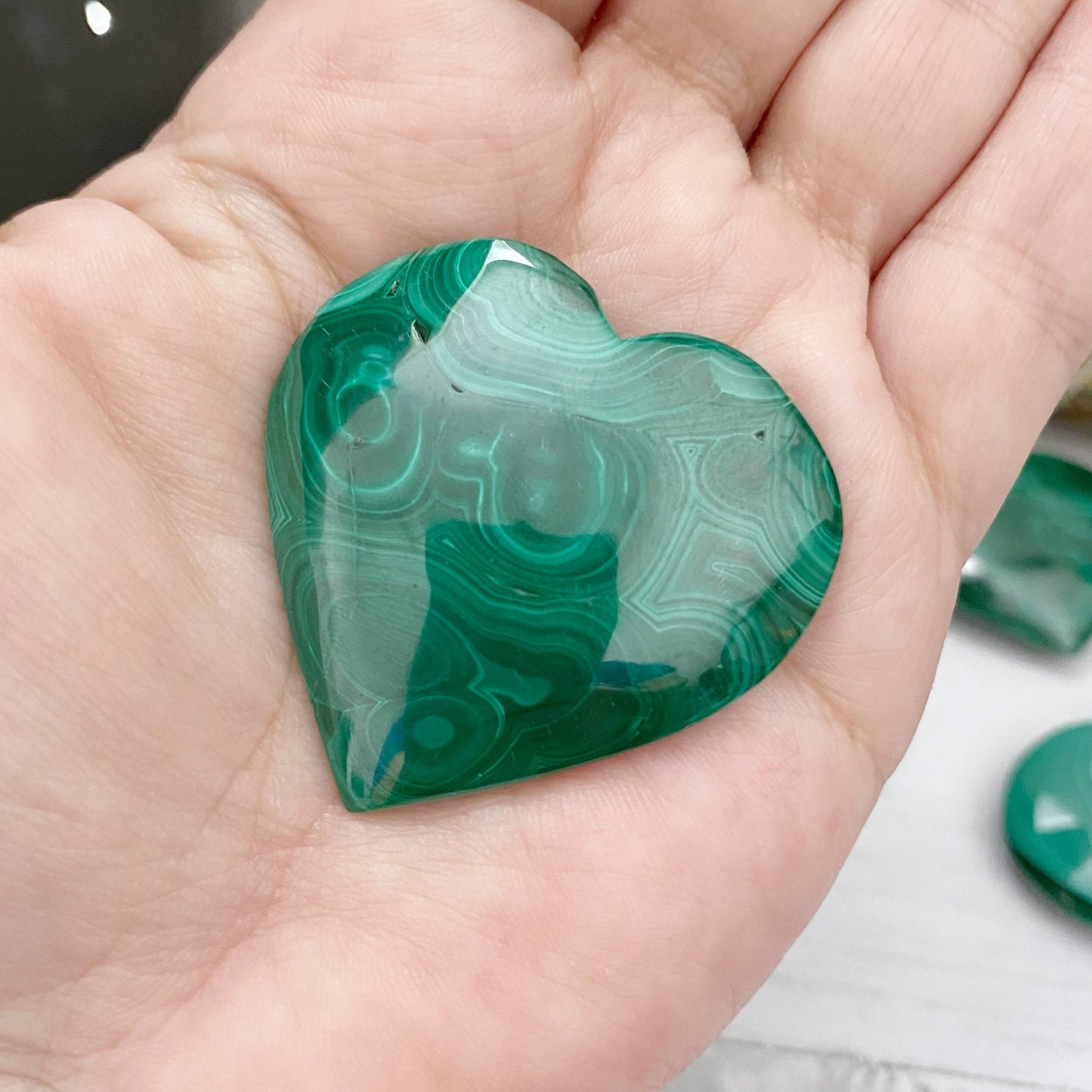 1.5" Small Malachite Heart