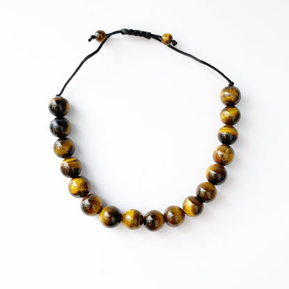 10mm Tiger Eye Beaded Bracelet