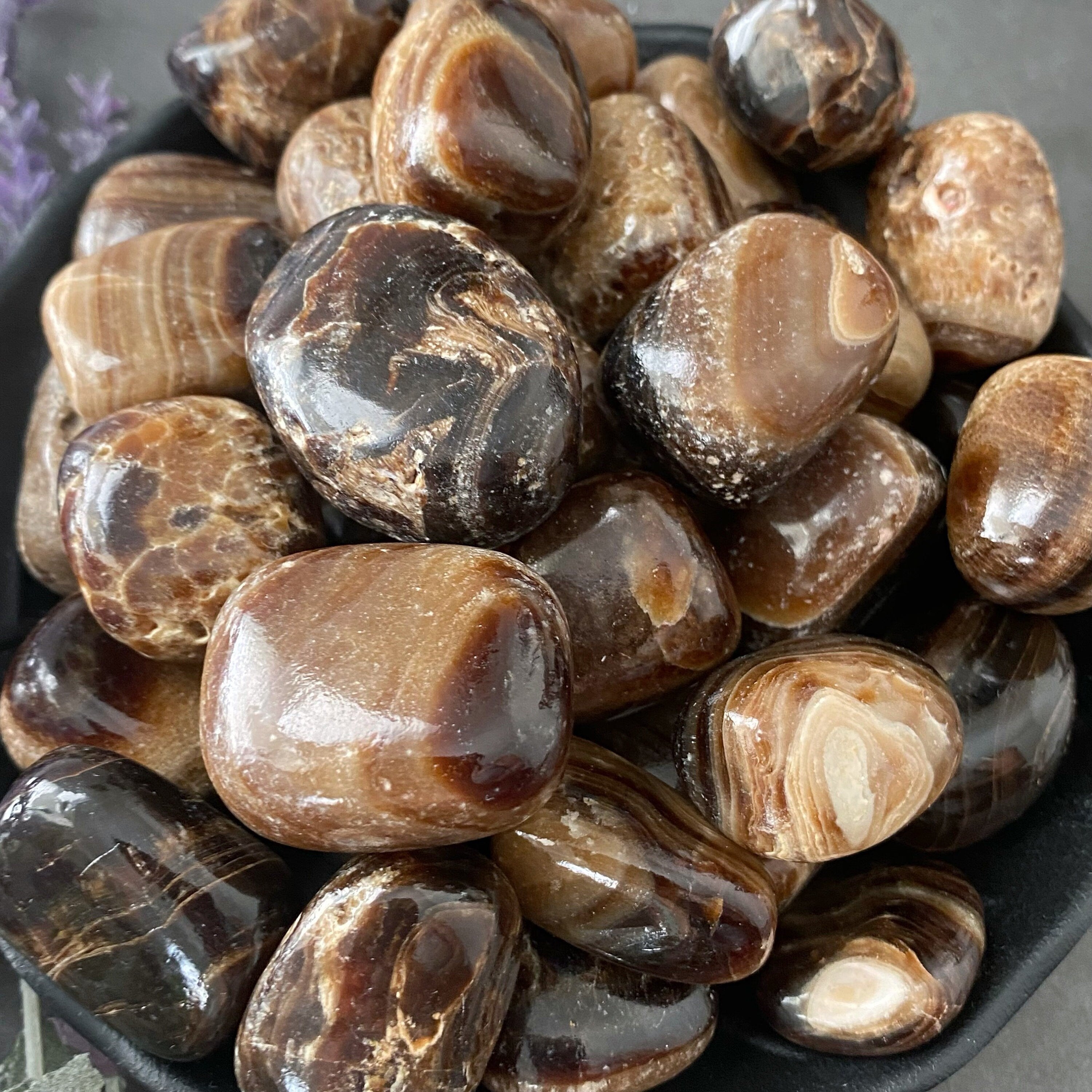 Amazing Chocolate hot Calcite Polished Ball , Home decor, Free form-320 Gram Reiki Minerals From Pakistan