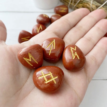 Red Jasper Elder Futhark Runes