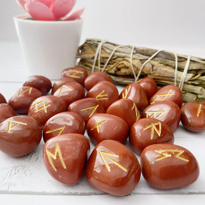 Red Jasper Elder Futhark Runes