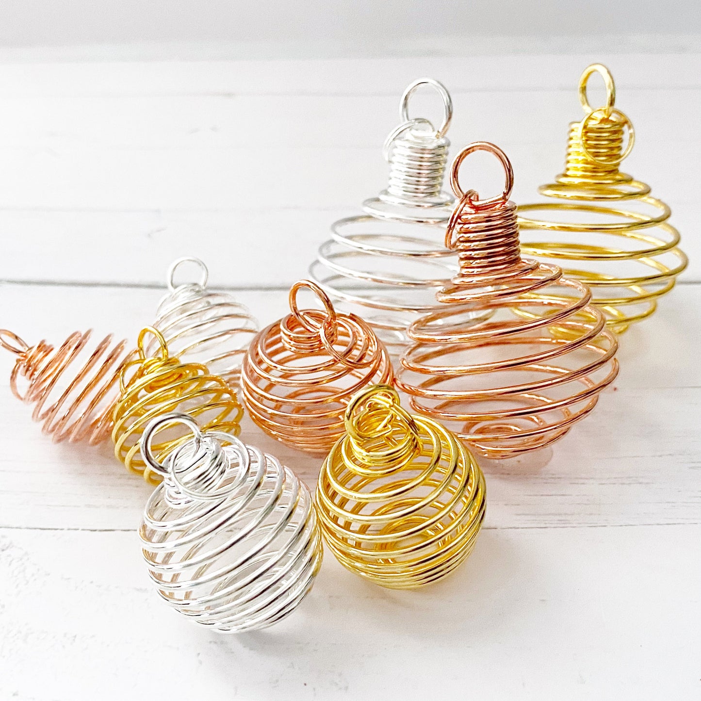 Empty Spiral Cage Spring Pendant