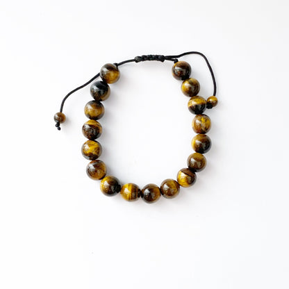 10mm Tiger Eye Beaded Bracelet