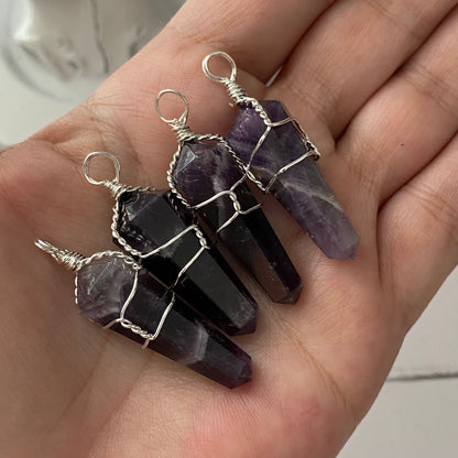 1.5" Double Terminated Amethyst Point Pendant