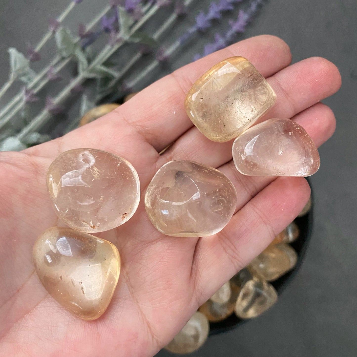 Champagne Aura Quartz Tumbled Stone