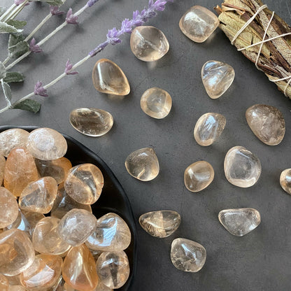 Champagne Aura Quartz Tumbled Stone