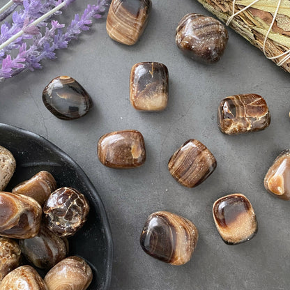 Chocolate Calcite Tumbled Stones