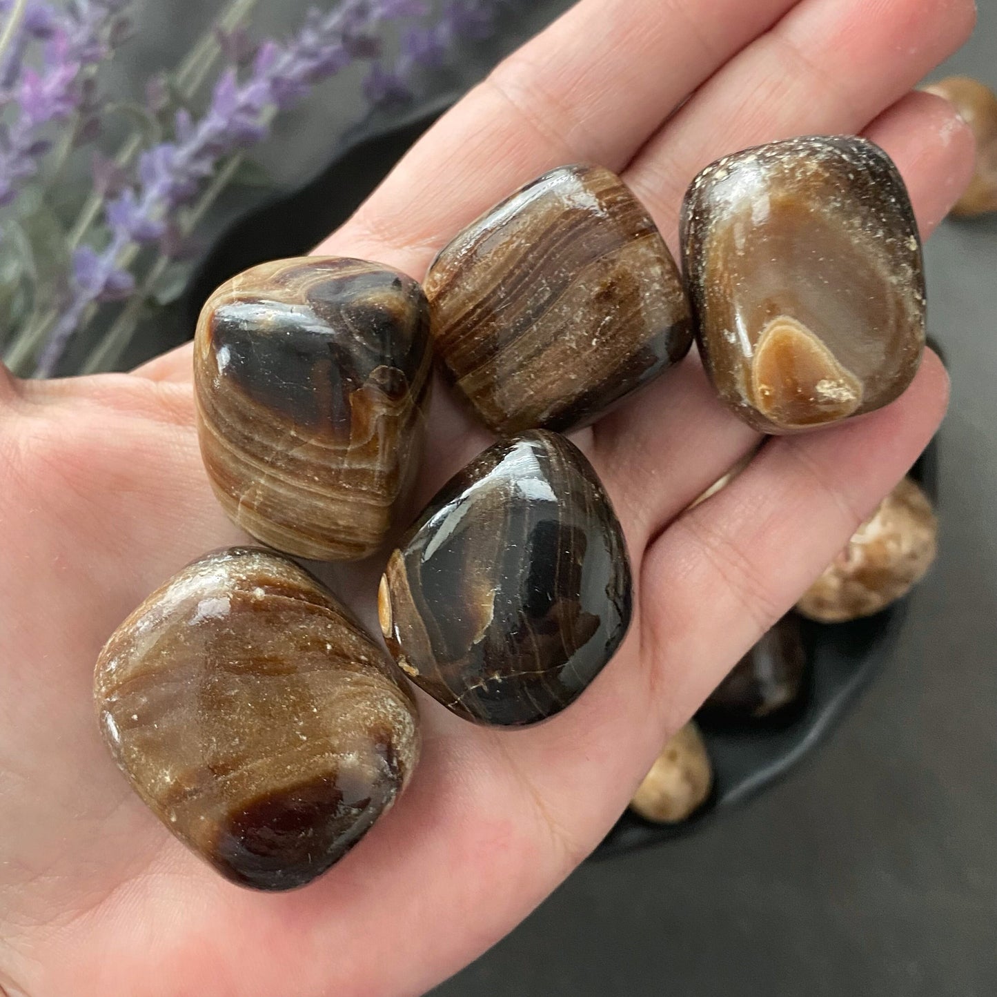 Chocolate Calcite Tumbled Stones