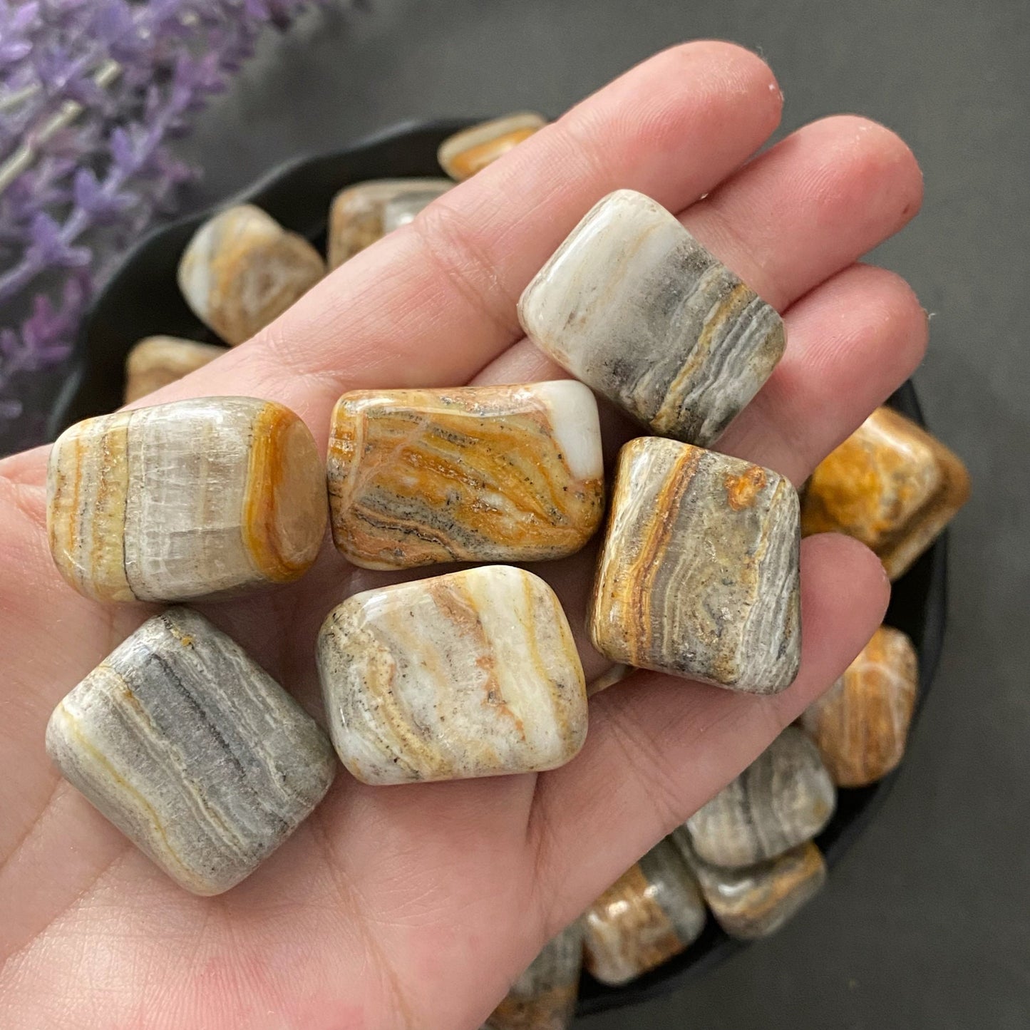 Banded Onyx Tumbled Stones