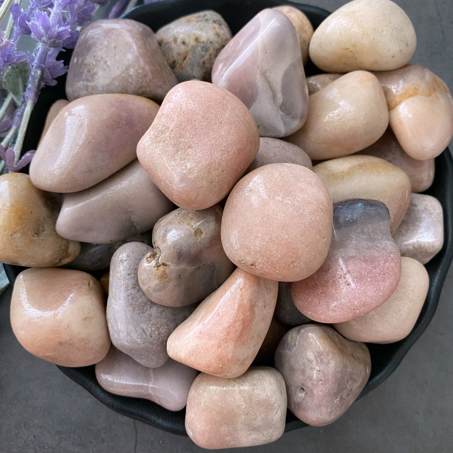 Pink Amethyst Tumbled Stones