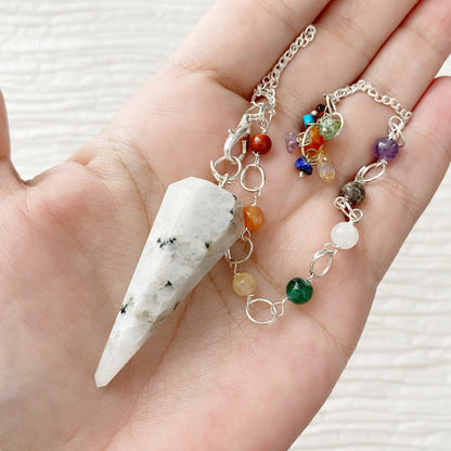 Rainbow Moonstone Hexagonal Pendulum