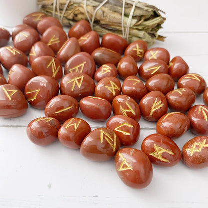 Red Jasper Elder Futhark Runes