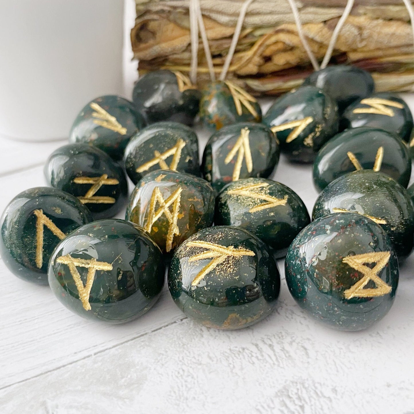 Bloodstone Elder Futhark Runes