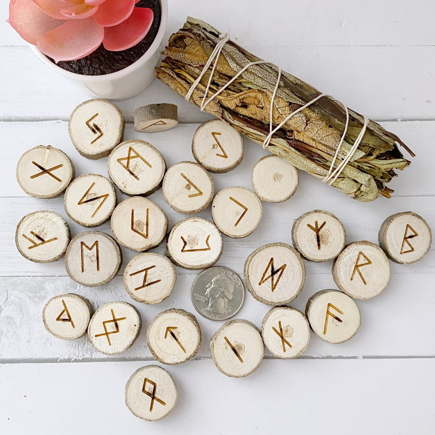 Poplar Wood Elder Futhark Runes