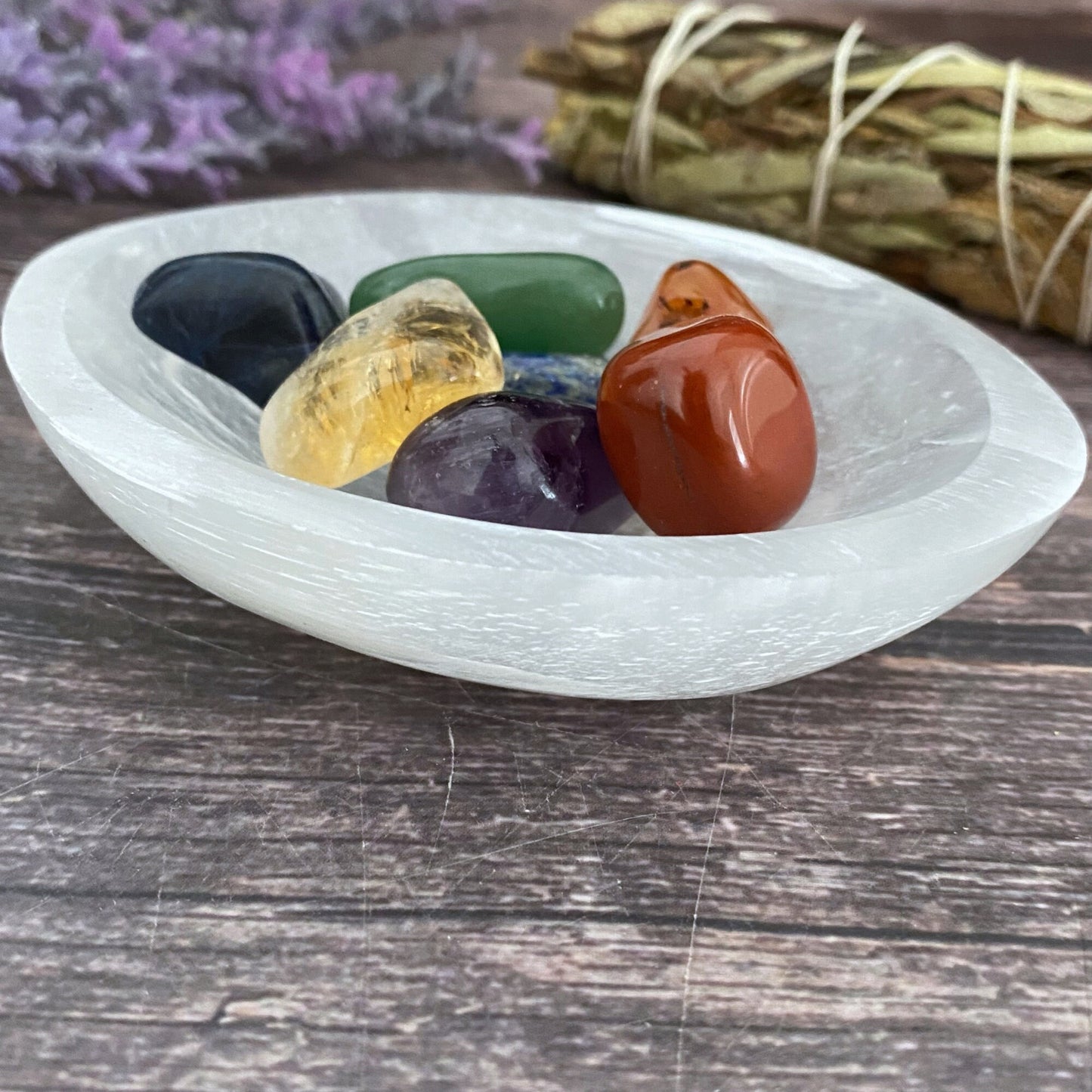 4" Oval Selenite Charging Bowl