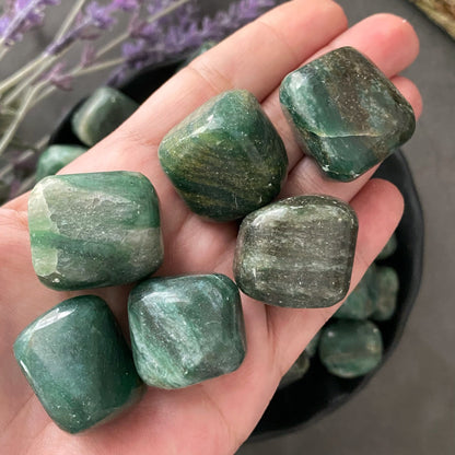 Emerald in Matrix Tumbled Stones