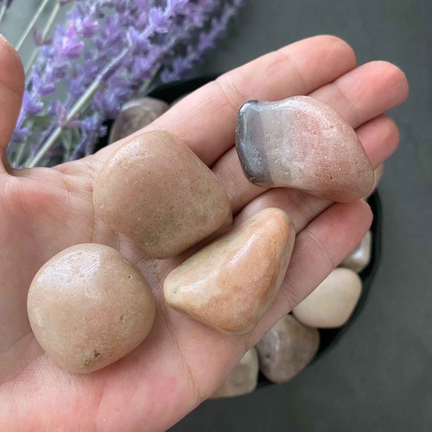 Pink Amethyst Tumbled Stones