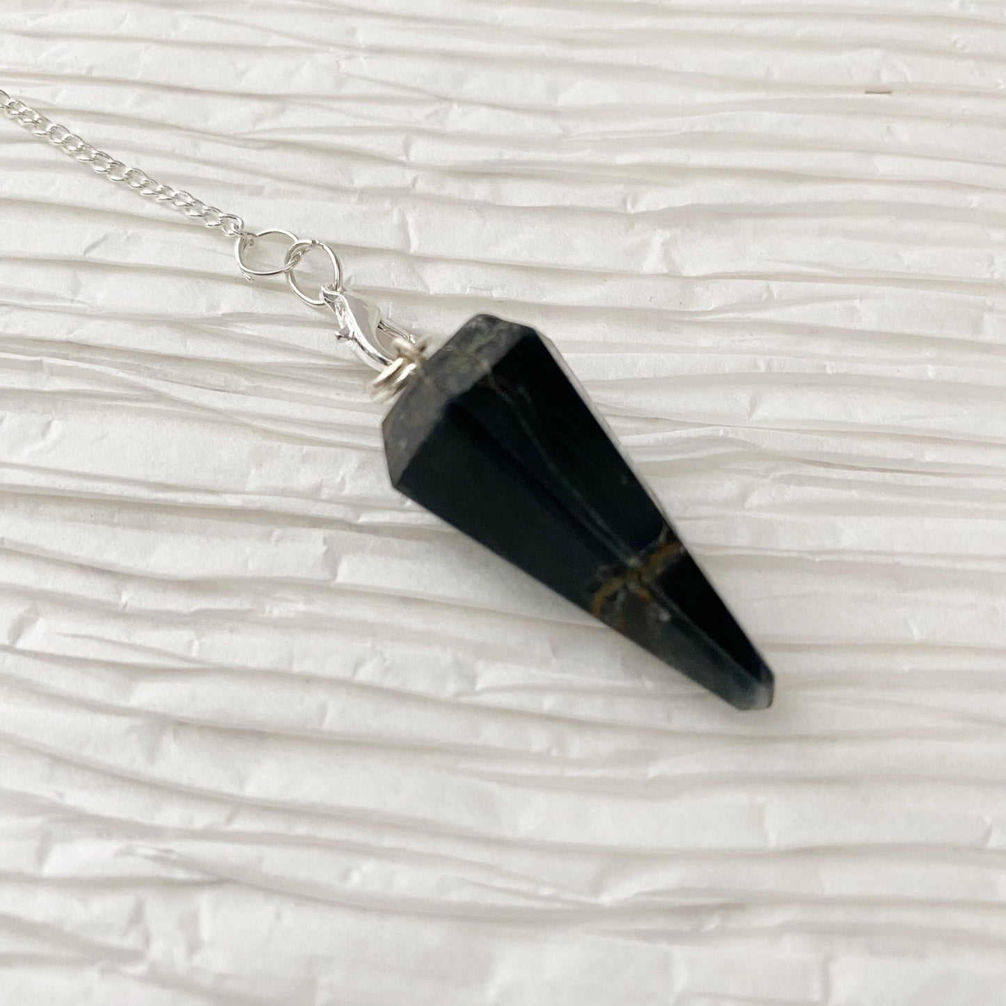 Blue Tigers Eye Hexagonal Pendulum