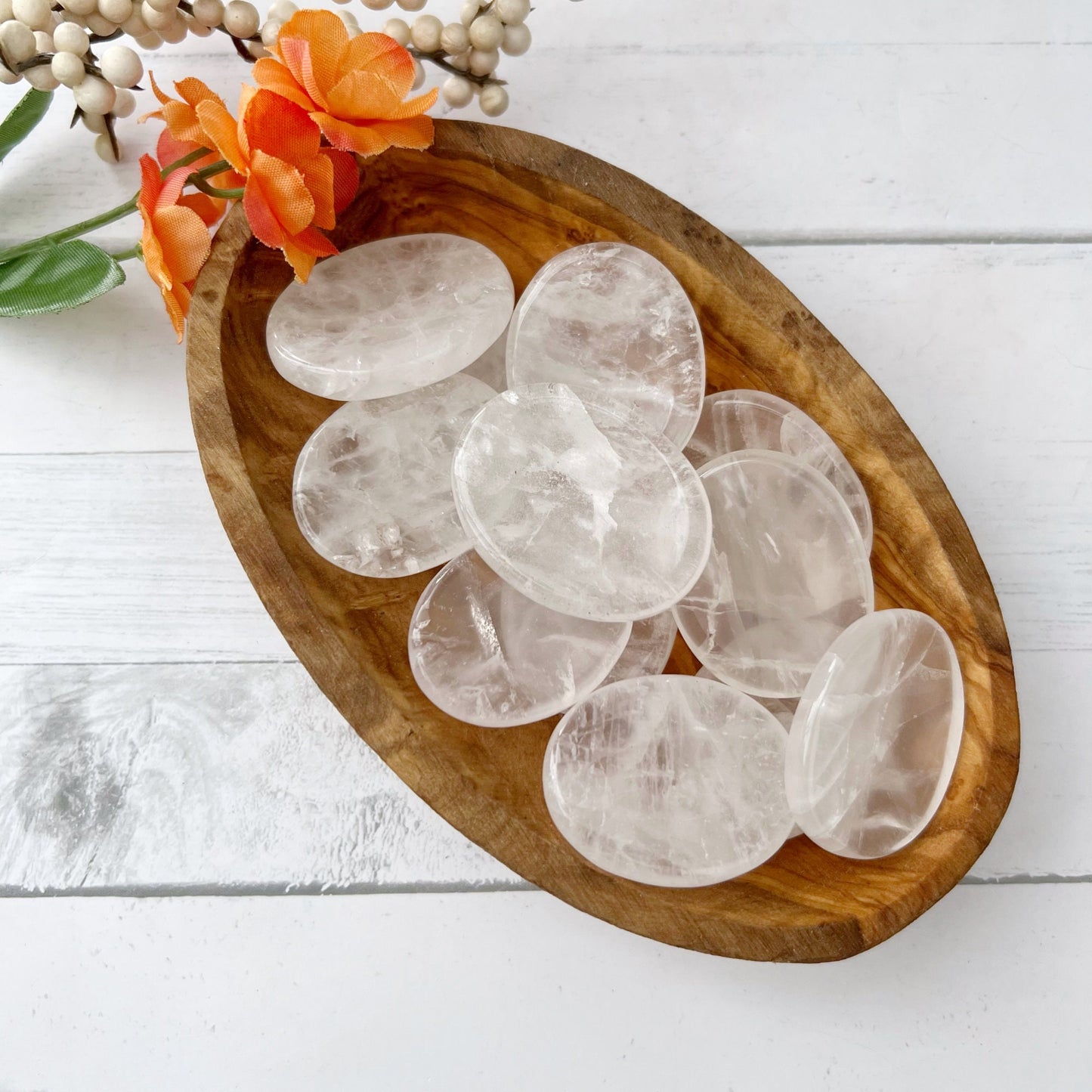 Clear Crystal Quartz Worry Stones