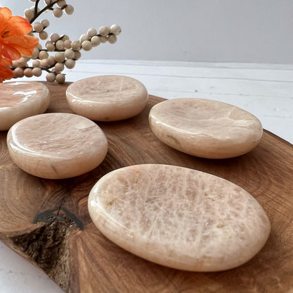 Peach Moonstone Worry Stone