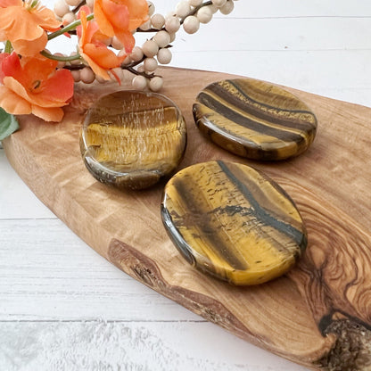 Tigers Eye Crystal Worry Stone