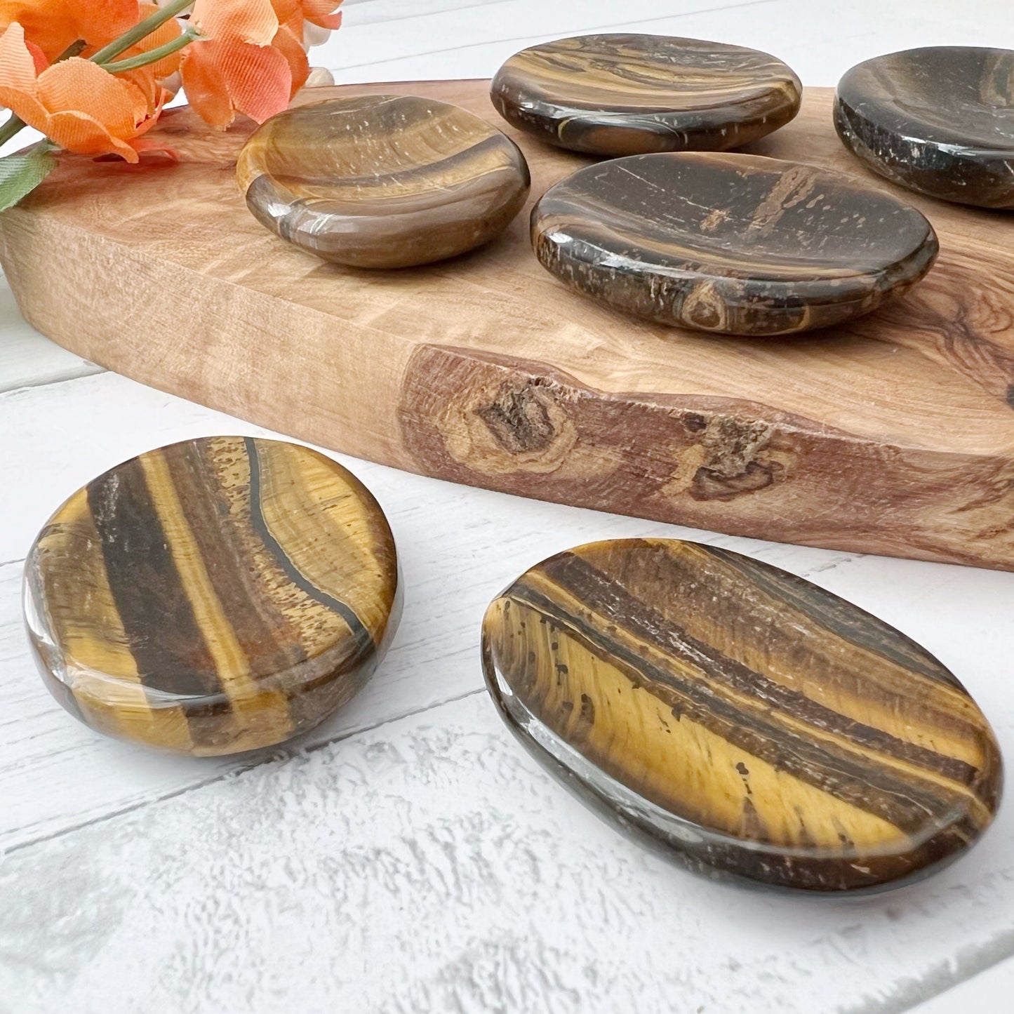 Tigers Eye Crystal Worry Stone