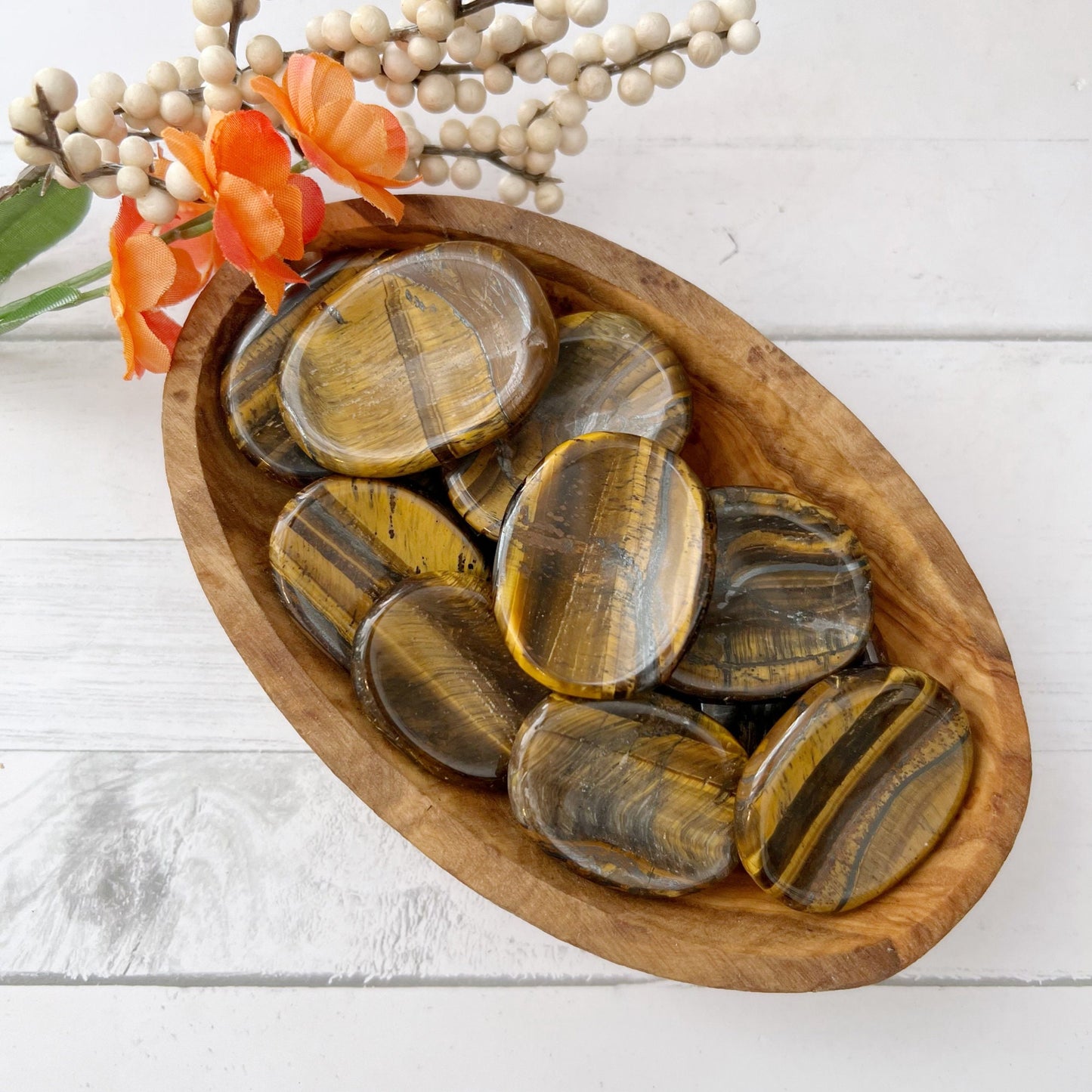 Tigers Eye Crystal Worry Stone