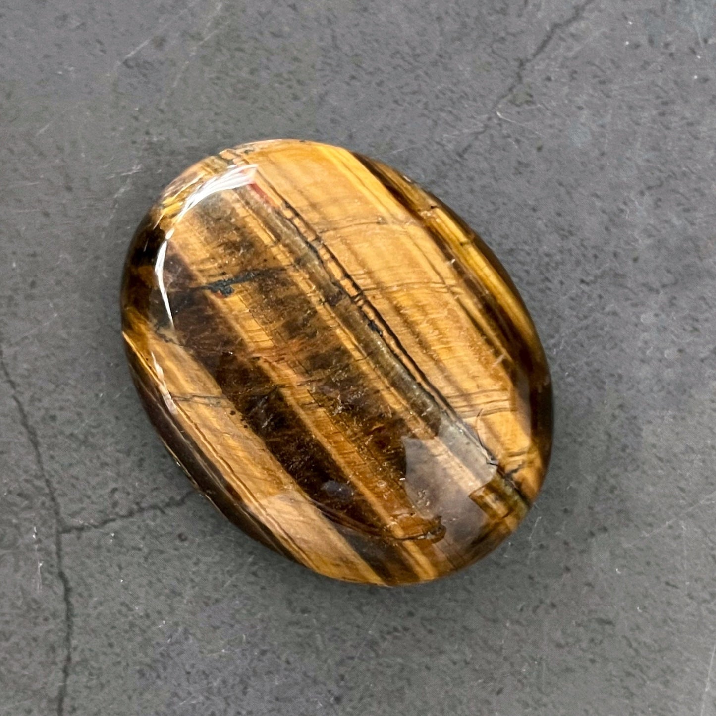 Tiger Eye Palm Stone