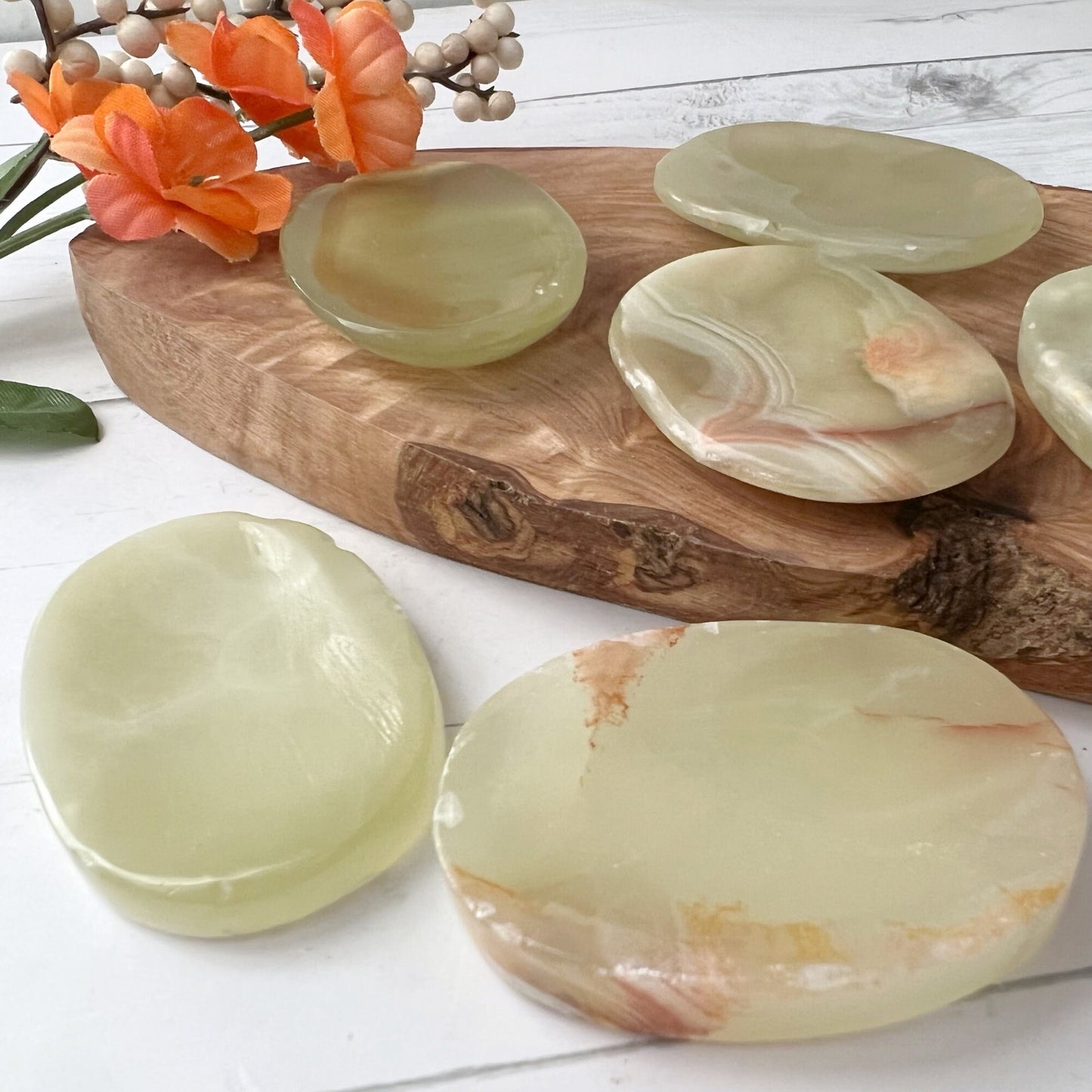 Green Onyx Worry Stone