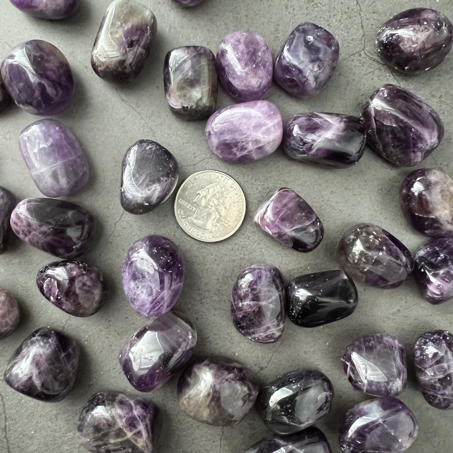 Dark Dream Amethyst Tumbled Stones