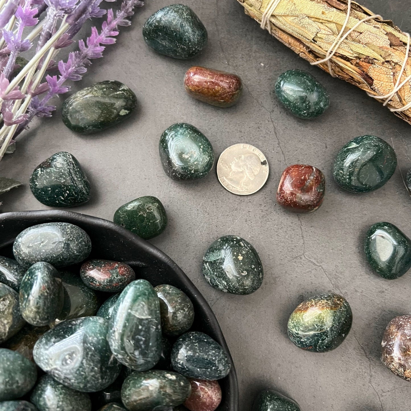 Bloodstone Tumbled Stones