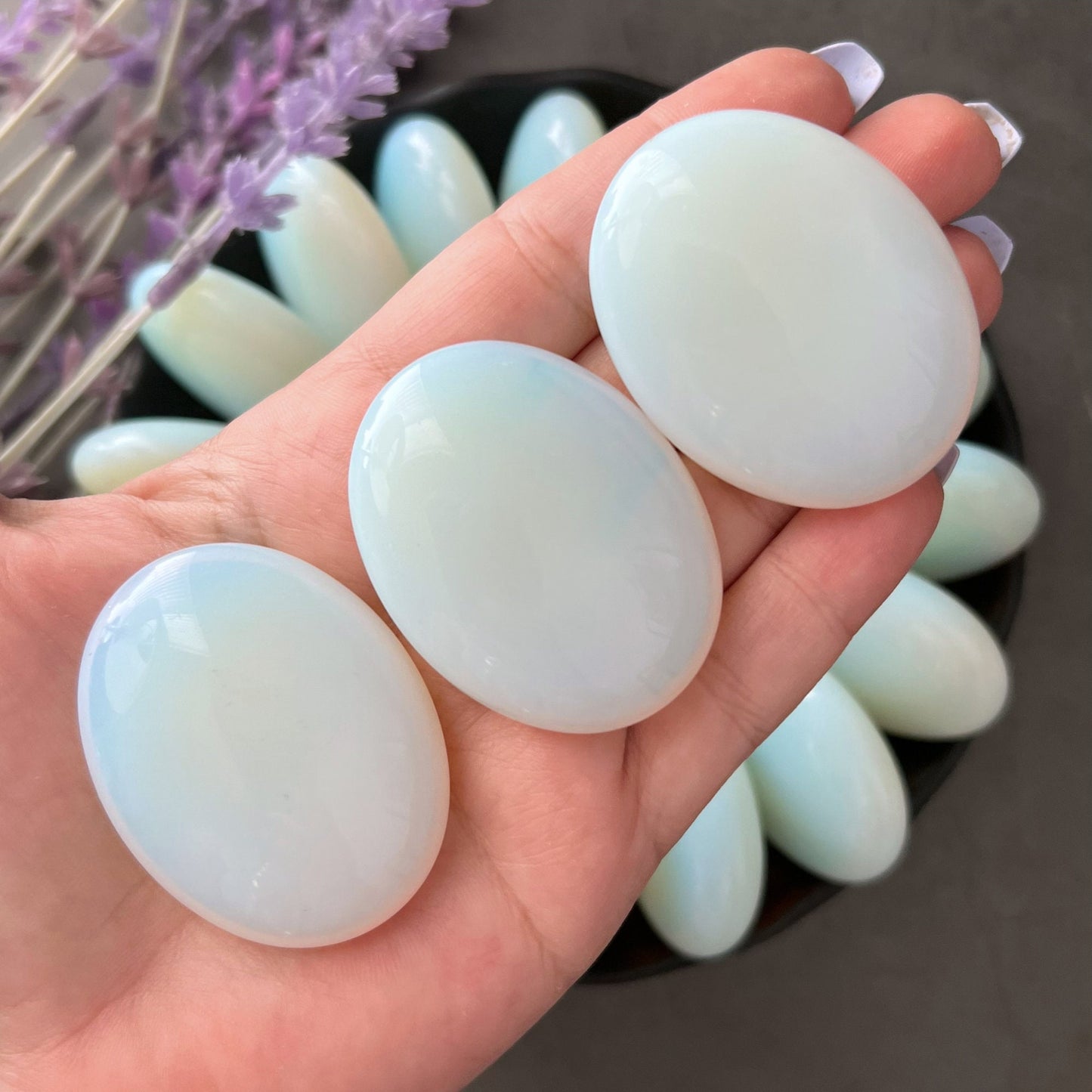 1.5" Opalite Palm Stone