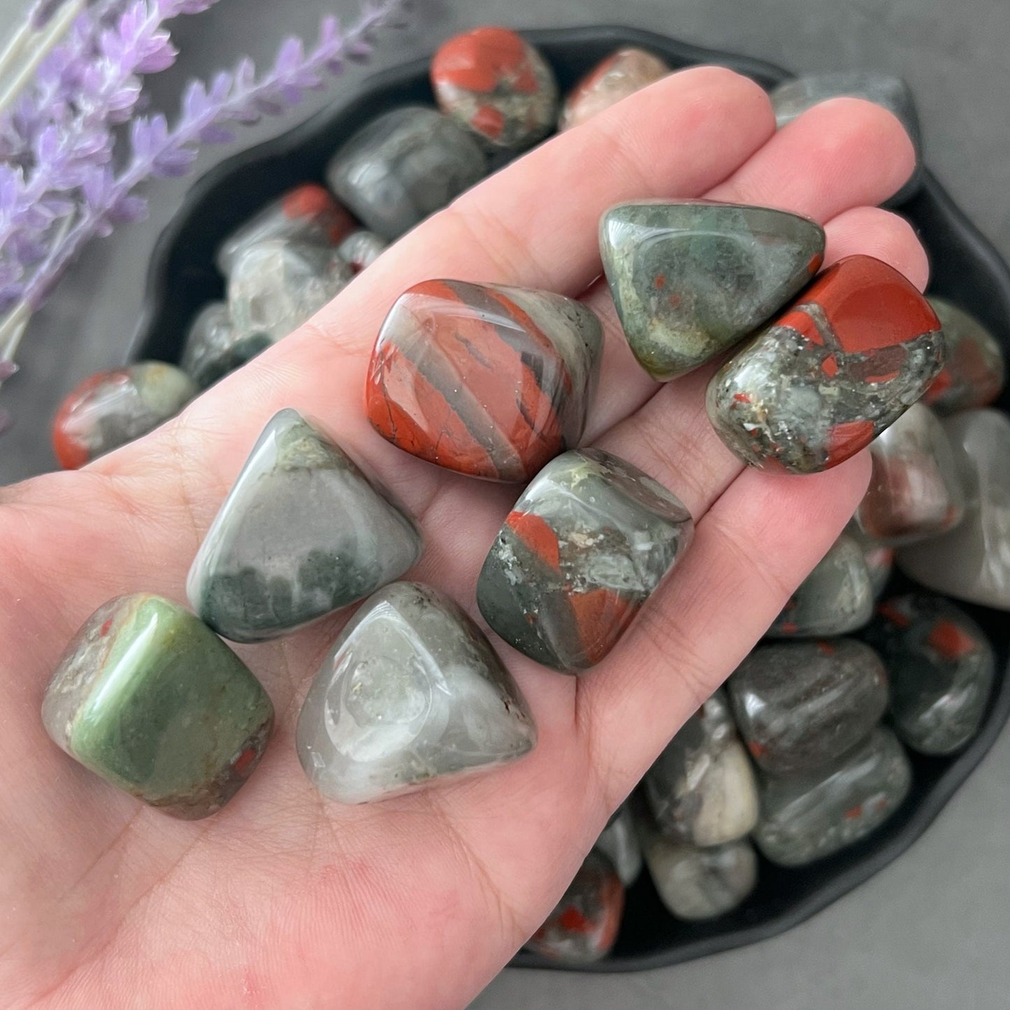 Seftonite (African Bloodstone) Tumbled Stones