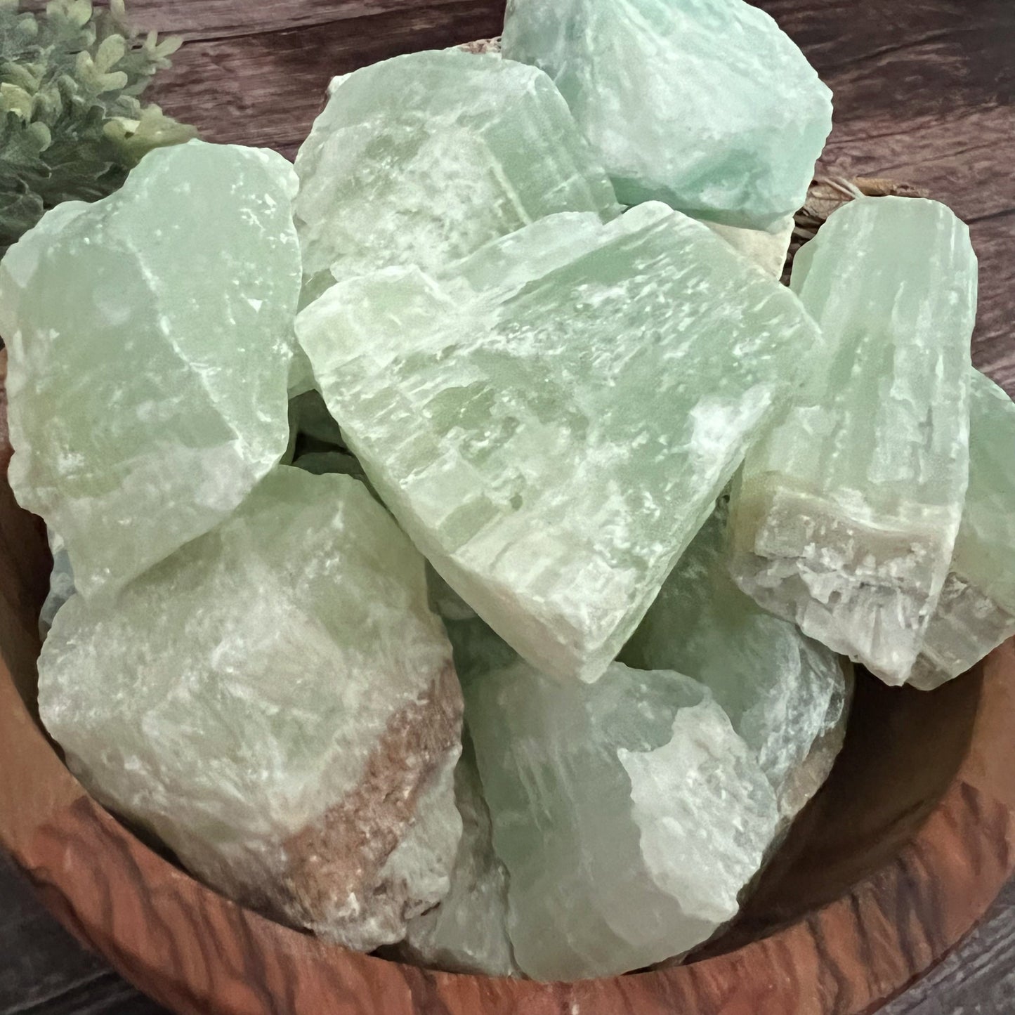 Raw Pistachio Green Calcite Stones