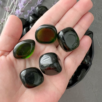 Green Obsidian Tumbled Stones