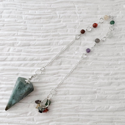 Green Opal Hexagonal Pendulum