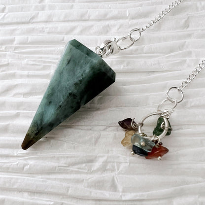 Green Opal Hexagonal Pendulum